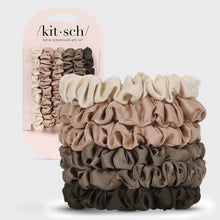 Load image into Gallery viewer, Ultra Petite Satin Scrunchies Set of 6- Eucalyptus - Tigertree