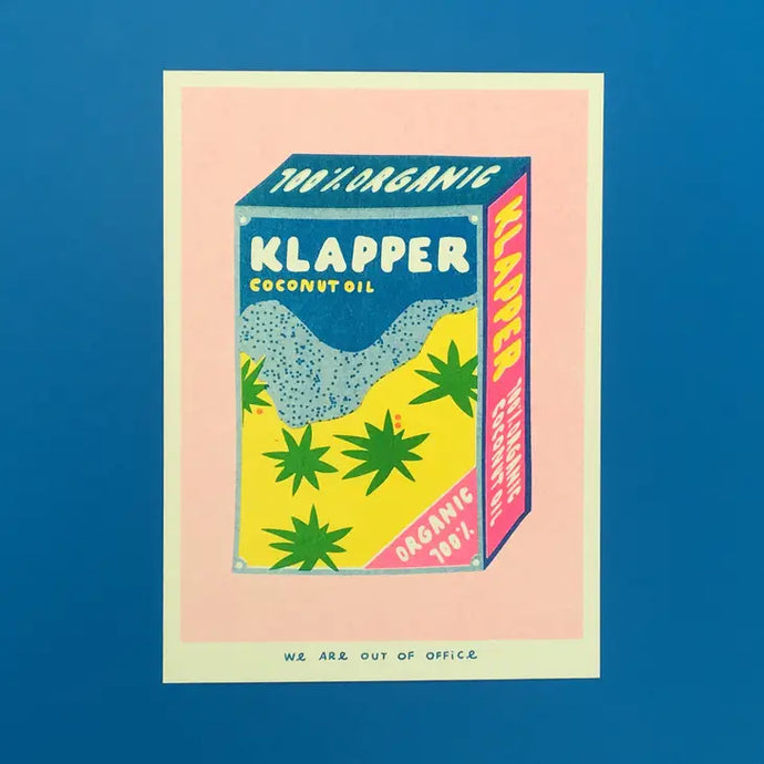 Klapper Organic Coconut Oil Risograph Print - Tigertree