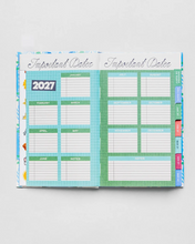 Load image into Gallery viewer, 12 Month Classic Planner - Blue Tile Floral