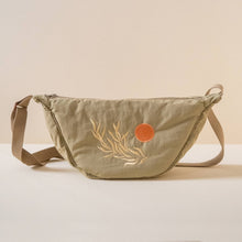 Load image into Gallery viewer, Nylon Embroidered Sling Bag- Eucalyptus - Tigertree