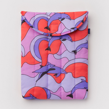Load image into Gallery viewer, Puffy Laptop Sleeve 13-14" - Dolphins