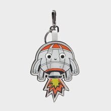 Load image into Gallery viewer, Helia Rocketship Charm - Cream Leather Keychain
