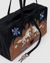 Load image into Gallery viewer, Medium Nylon Bowler Bag- Western Applique - Tigertree