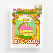Load image into Gallery viewer, Wake, Bake, Eat Cake Lapel Pin Card - Tigertree