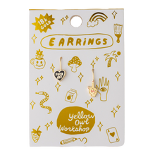 Load image into Gallery viewer, F*ck Off Heart & Middle Finger Earrings