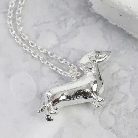 Silver Dachshund Necklace - Tigertree
