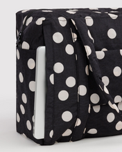 Load image into Gallery viewer, Cloud Carry-on - Black and Cream Polka Dot