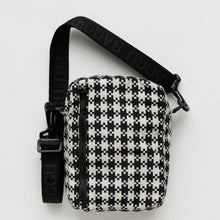 Load image into Gallery viewer, Sport Crossbody - Black &amp; White Pixel Gingham - Tigertree
