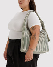 Load image into Gallery viewer, Nylon Shoulder Bag - Sage Stripe