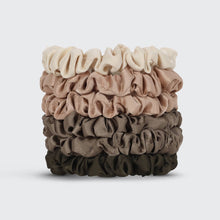 Load image into Gallery viewer, Ultra Petite Satin Scrunchies Set of 6- Eucalyptus - Tigertree