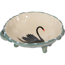 Load image into Gallery viewer, Swan Song Hand Painted Footed Bowl