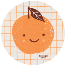 Load image into Gallery viewer, Fruit Face Orange Round Sponge Cloth - Tigertree