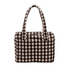 Load image into Gallery viewer, Small Cloud Carry On - Blurred Gingham Brown - Tigertree