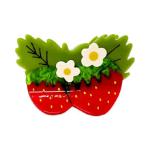Load image into Gallery viewer, Large Strawberry and Flower Hair Claw - Tigertree