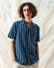 Load image into Gallery viewer, Selleck Shirt Dobby Stripe Navy - Tigertree