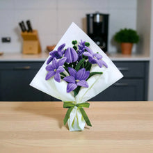 Load image into Gallery viewer, DIY Chenille Flower Bouquet Kit - Purple Lily - Tigertree