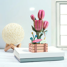 Load image into Gallery viewer, DIY Wooden Puzzle Kit - Pink Tulip Bloom Set - Tigertree