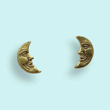 Load image into Gallery viewer, Man-in-the-Moon Stud Earrings - Tigertree

