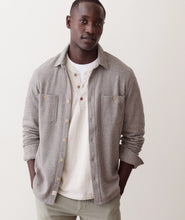 Load image into Gallery viewer, Pacifica Stretch Twill Overshirt - Grey Railroad Stripe