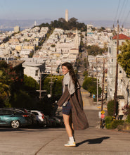 Load image into Gallery viewer, Hayes Houndstooth Trench Coat - Herringbone