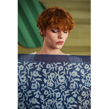 Load image into Gallery viewer, Neela Block Print Indigo Scarf - 40" x 70" - Tigertree