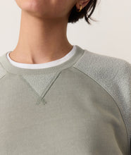 Load image into Gallery viewer, Crop Mixed Media Sweatshirt - Shadow - Tigertree