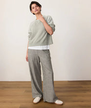 Load image into Gallery viewer, Crop Mixed Media Sweatshirt - Shadow - Tigertree