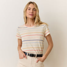 Load image into Gallery viewer, Swing Crew Tee- Rainbow Stripe - Tigertree