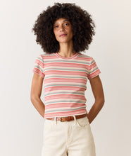Load image into Gallery viewer, Lexi Rib Sun-In Crew Tee - Multi Stripe - Tigertree