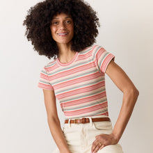 Load image into Gallery viewer, Lexi Rib Sun-In Crew Tee - Multi Stripe - Tigertree