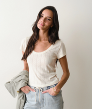 Load image into Gallery viewer, Lexi Pointelle Scoop Tee