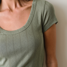Load image into Gallery viewer, Lexi Pointelle Scoop Tee