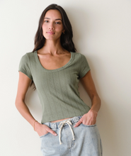 Load image into Gallery viewer, Lexi Pointelle Scoop Tee