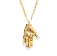 Load image into Gallery viewer, Tiny Mystic Hand Necklace- Opal - Tigertree