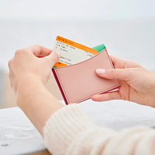 Load image into Gallery viewer, Handmade Recycled Leather Multicolor Card Holder Wallet