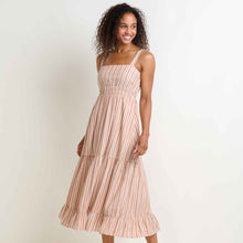 Load image into Gallery viewer, Taj Hemp Tiered Midi Dress- Salt Dobby - Tigertree