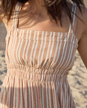 Load image into Gallery viewer, Taj Hemp Tiered Midi Dress- Salt Dobby - Tigertree
