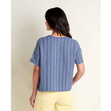 Load image into Gallery viewer, Tate Double Weave SS Blouse - Kyanite Stripe - Tigertree