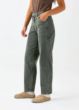 Load image into Gallery viewer, Stretch Canvas Utility Pant - Thyme