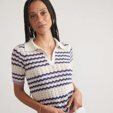 Load image into Gallery viewer, Spencer Polo Sweater - Cool Wave - Tigertree
