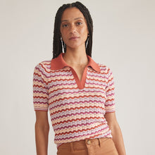 Load image into Gallery viewer, Spencer Polo Sweater - Warm Wave - Tigertree

