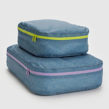 Load image into Gallery viewer, Large Packing Cube Set - Digital Denim - Tigertree