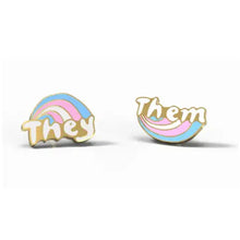 Load image into Gallery viewer, They/Them Post Earrings - Tigertree