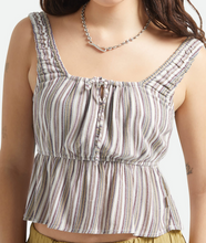 Load image into Gallery viewer, Red Stripe Worn In Abigail Tie Top