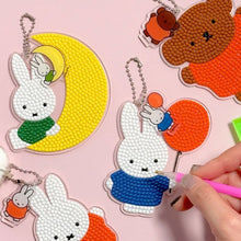 Load image into Gallery viewer, Miffy DIY Diamond Painting Keychain Kit