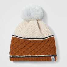 Load image into Gallery viewer, Cable Knit Colorblock Pom Beanie