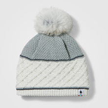 Load image into Gallery viewer, Cable Knit Colorblock Pom Beanie - Tigertree