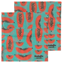 Load image into Gallery viewer, Papaya Beeswax Sandwich Bag Set of 2 - Tigertree