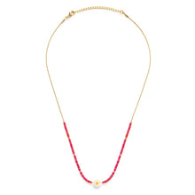 Load image into Gallery viewer, Daisy Miyuki Bead Necklace- Rainbow Coral - Tigertree