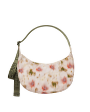 Load image into Gallery viewer, Medium Nylon Crescent Bag - Abstract Floral - Tigertree